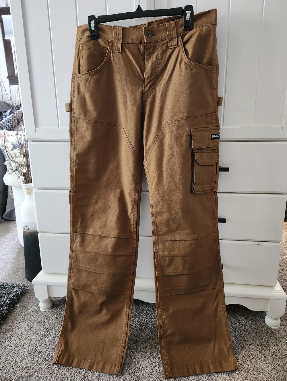 Women Thick Tan/Brown Cargo Pants Sz 6